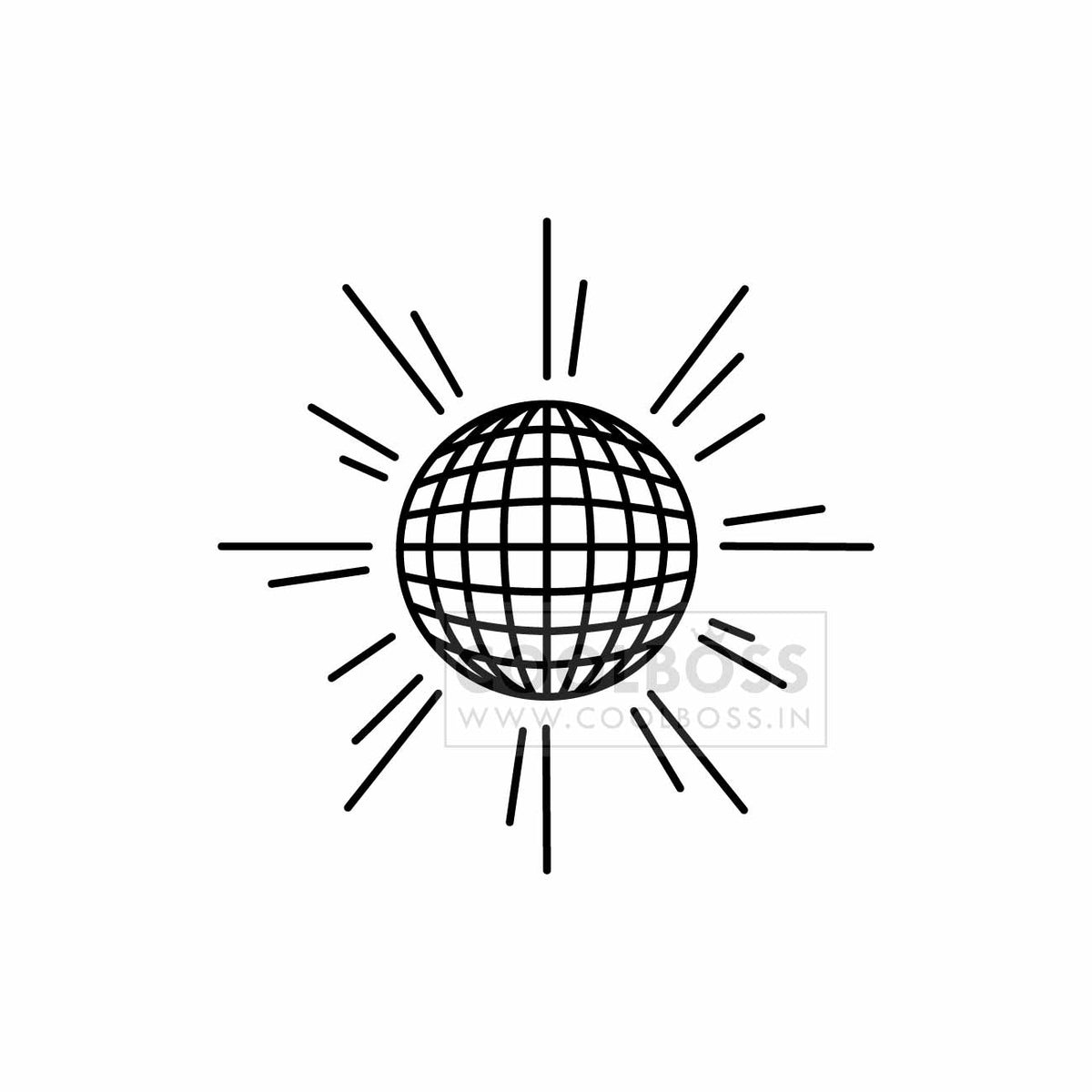 Disco Ball SVG | Retro Sunburst Clipart PNG EPS SVG | Instant Download