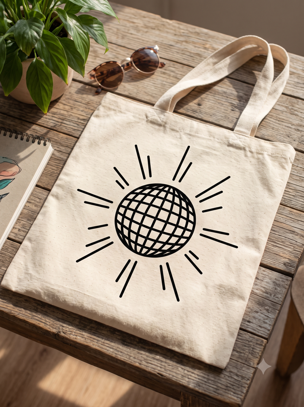 Disco Ball SVG | Retro Sunburst Clipart PNG EPS SVG | Instant Download