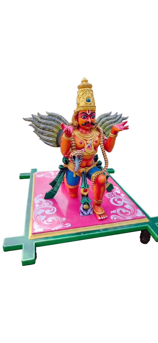 Traditional Wooden Garuda Vahanam (3 Feet)