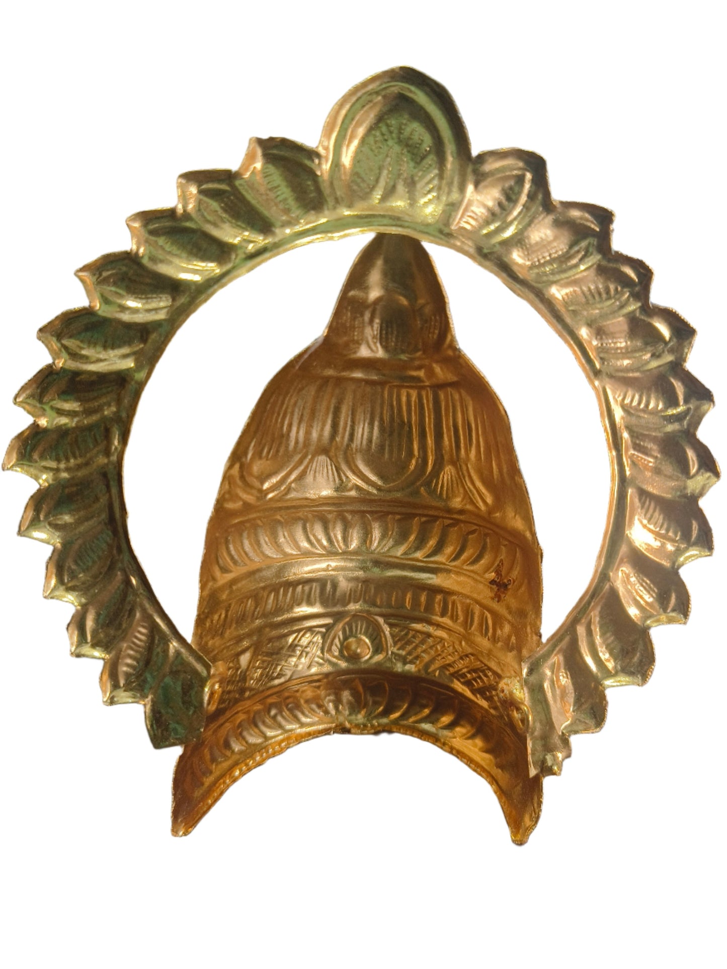 Cool boss Crown for Hindu Red Stone Gold Plated Half HT 17.5cm height