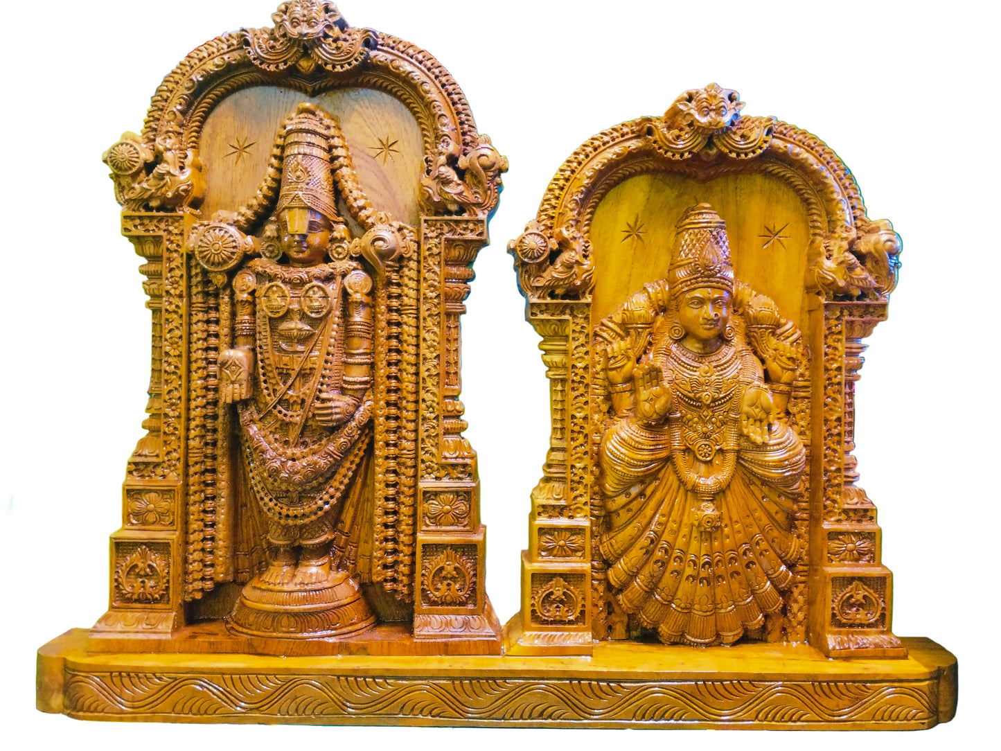 Perumal Thayar Wooden Carving