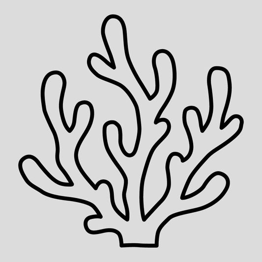 Coral Outline SVG | Sea Coral Vector | Ocean Clipart for Cricut & Laser Cutting