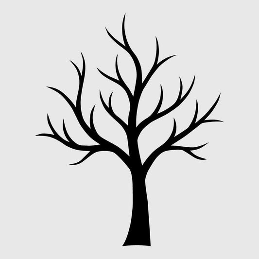Bare Tree Silhouette SVG PNG | Leafless Tree Vector Clipart for Cricut & Crafts