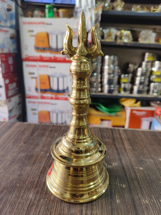 Brass Trisul Bell 20cm Height