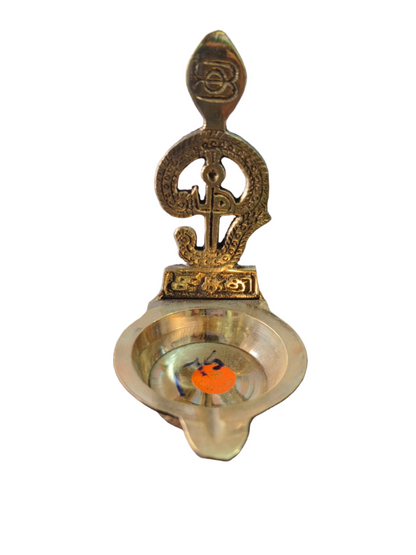 Brass OM Vel Diya 9.5 height