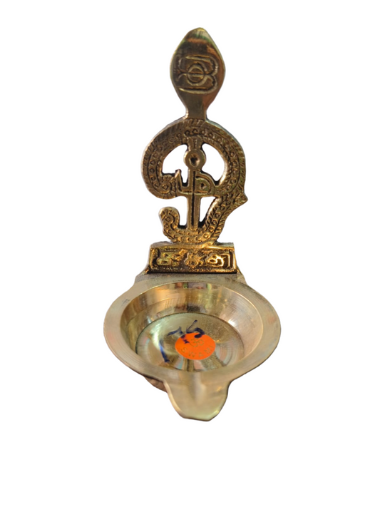 Brass OM Vel Diya 9.5 height