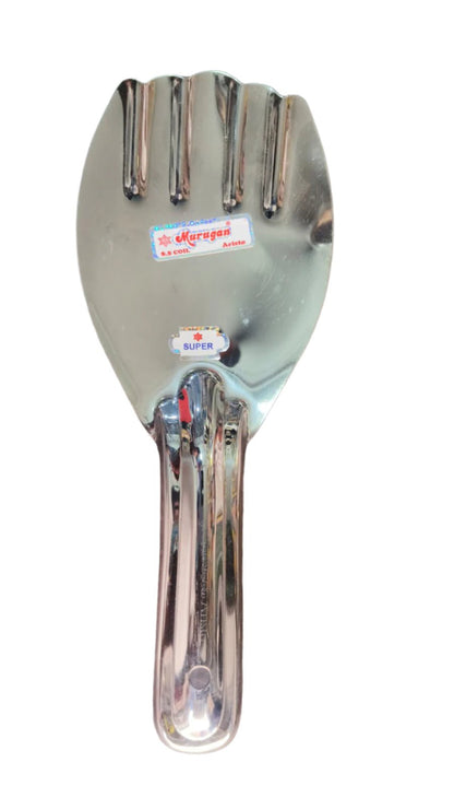 Rice Spoon Stainless Steel for Serving. Length = 10 Inch Width = 5 Inch. Export Quality Product.