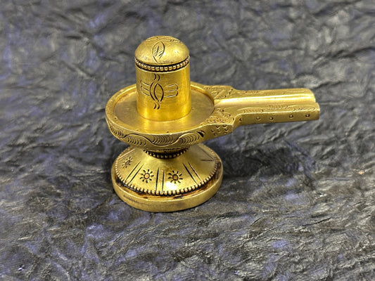 Brass Shivalingam for Pooja 8.5cm Height