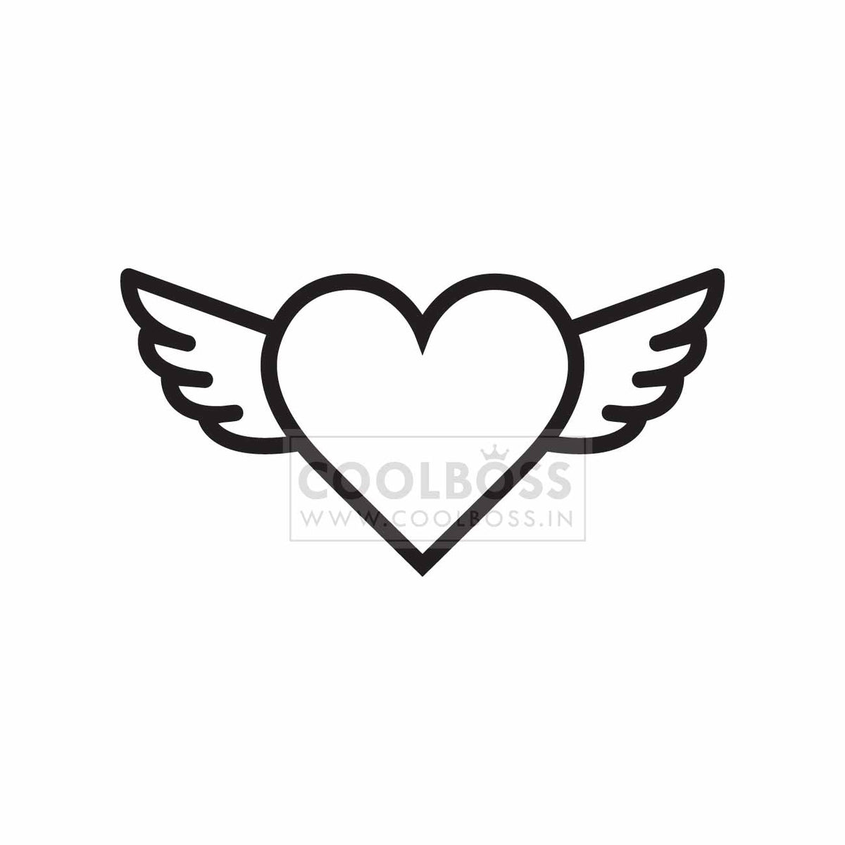 Winged Heart SVG PNG | Angel Wings Cut File