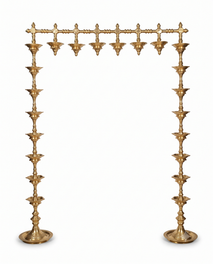 Brass 6ft Vasal Malai Vilakku Garland Diya