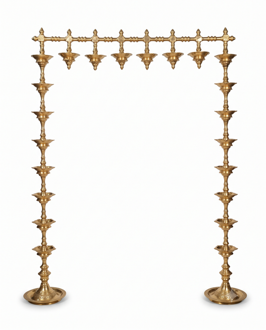 Brass 6ft Vasal Malai Vilakku Garland Diya