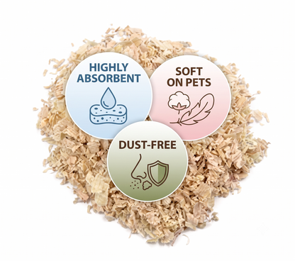 Coolboss Natural Wood Bedding for Birds & Small Pets (150g)