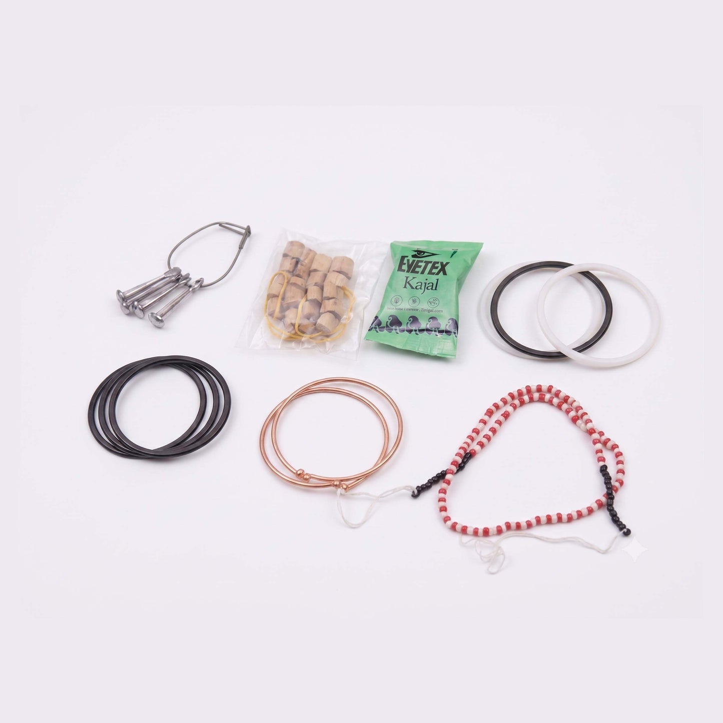 8-Piece Newborn Baby Drishti Kit | Traditional Infant Protection & Evil Eye Care Set