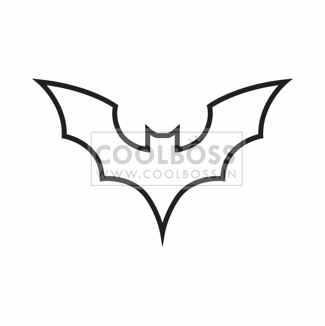 Sleek Bat Wings Outline Vector Cut File – SVG, PNG, EPS Digital Download