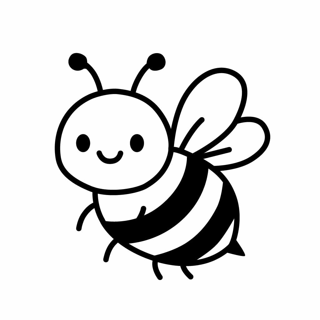 Cute Bee  SVG PNG Digital Download