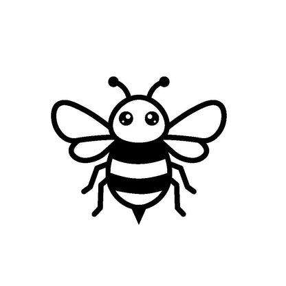 Cute Bumble Bee Vector Icon | Cute Honeybee Line Art Graphic (SVG, EPS, PNG)