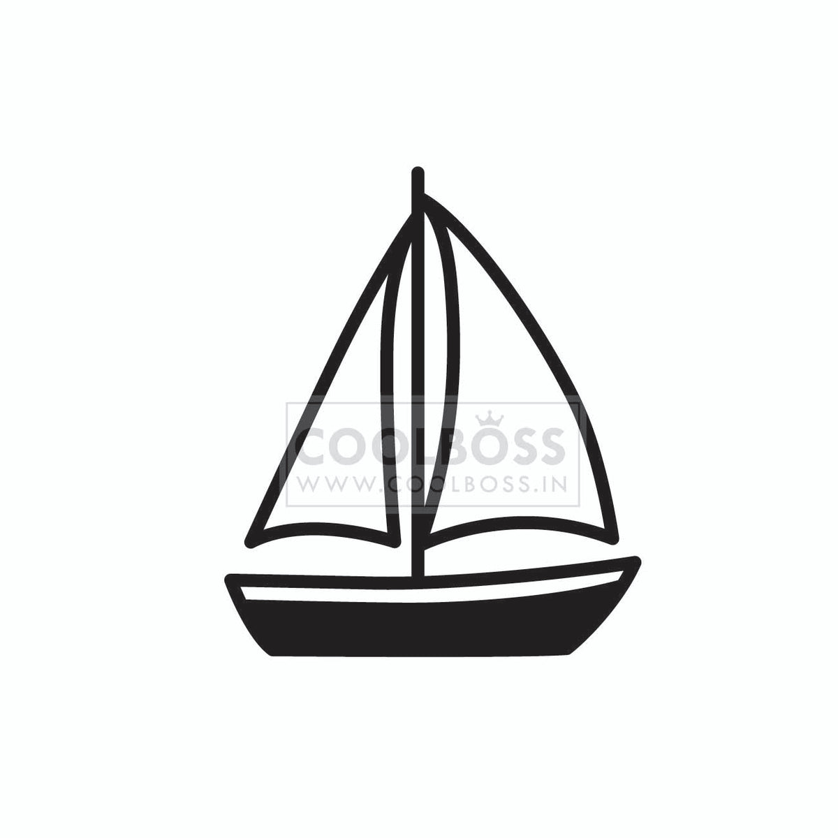 Sailboat SVG Clipart, Minimalist Sailboat Cut File for Cricut & Silhouette, Nautical Vector Graphic, Instant Download SVG PNG EPS