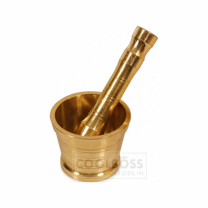 Premium Brass Mortar and Pestle Set | Traditional Spice Grinder & Herb Crusher