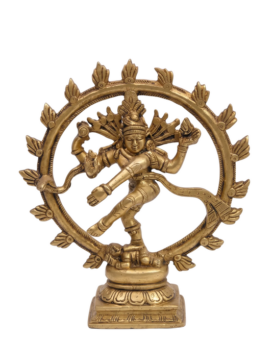 Handcrafted Brass Nataraj Shiva Statue (6.5")