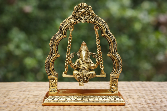 Lord Ganesha Statue Brass 9 inches