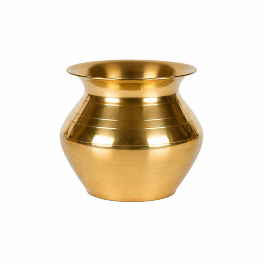 Mini Brass Kalasham Pot 2 Inch for Pooja & Holi