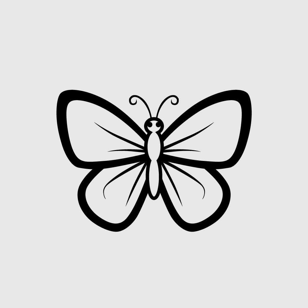 Butterfly Line Art SVG PNG Digital Download