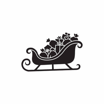 Santa's Sleigh SVG PNG Instant Download