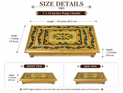 Rajwadi Wooden Pooja Chowki