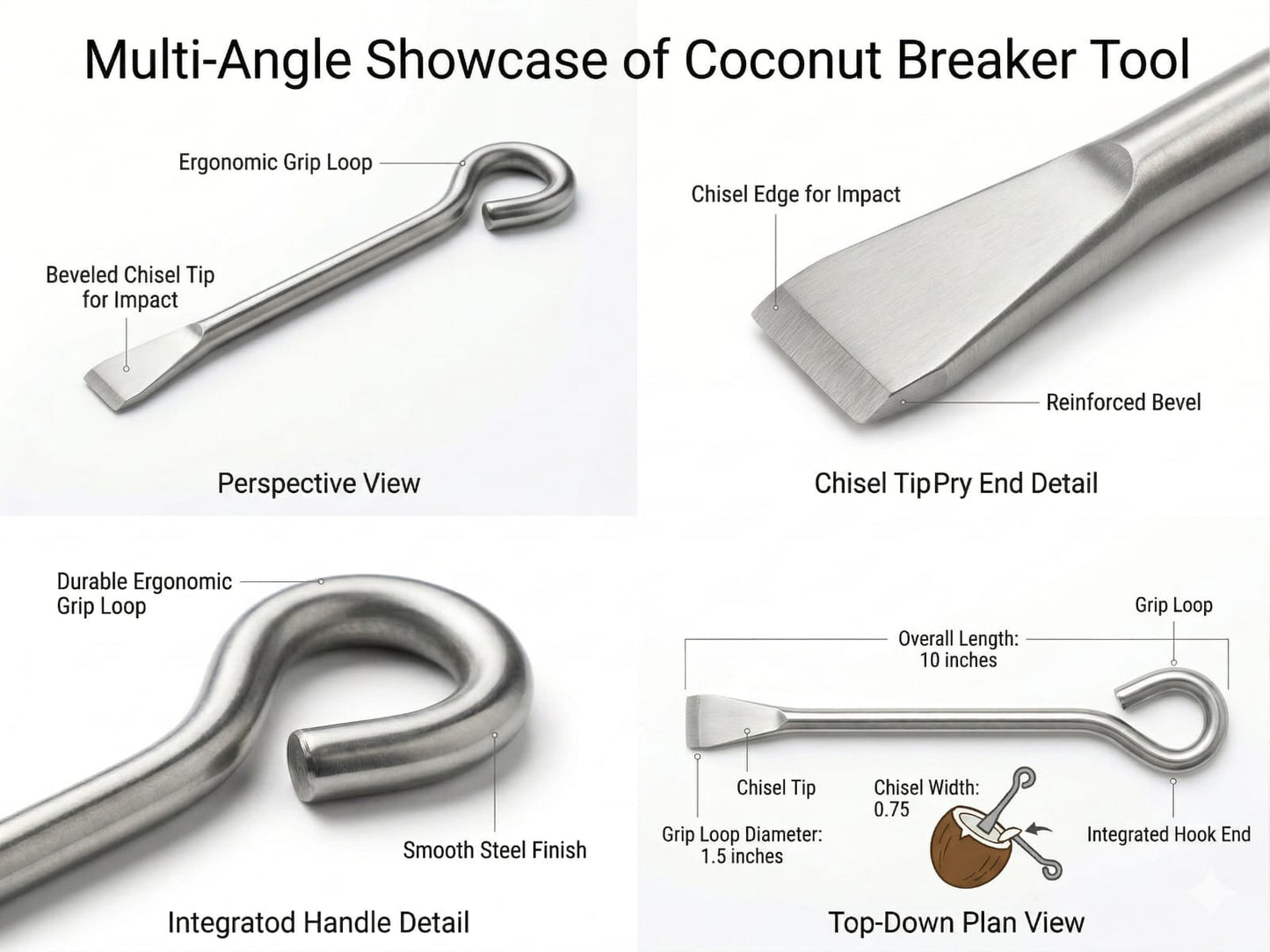 Coconut Opener - Steel