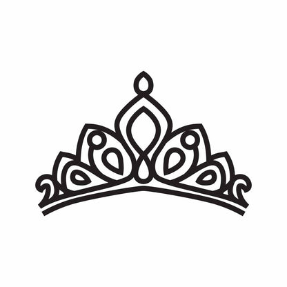 Minimalist Tiara Line Art Illustration