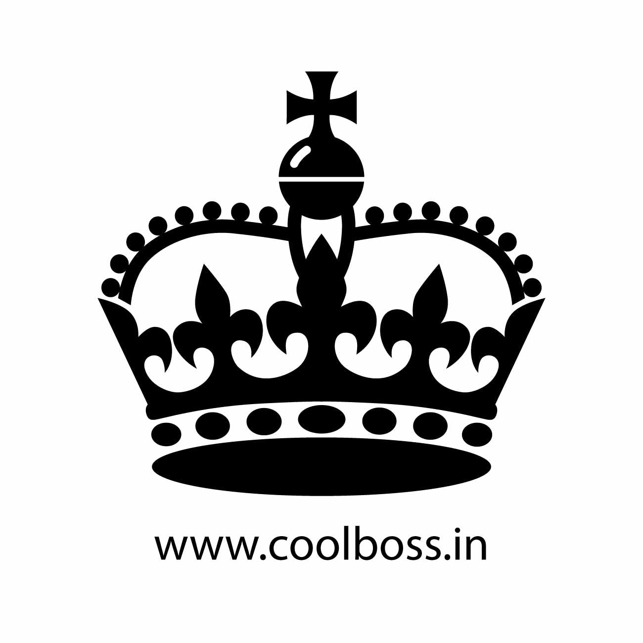 Royal Crown Vector Icon – Black and White Imperial Emblem