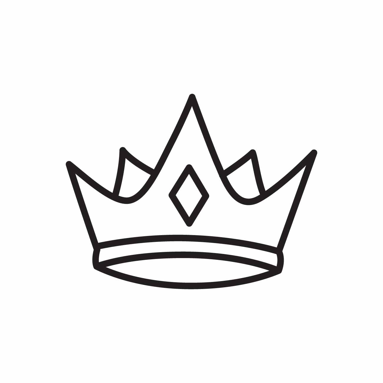 Minimalist Crown SVG PNG Instant dowwnload