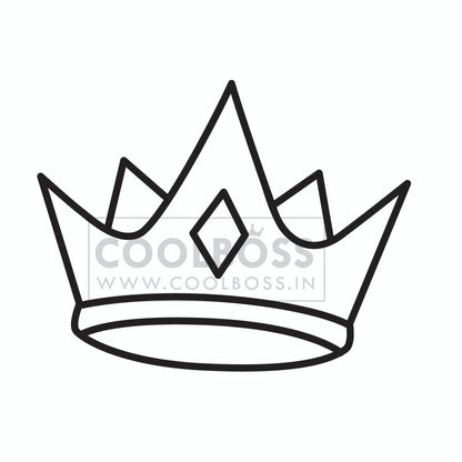 Simple Crown SVG, Minimalist Royal Crown Vector Outline, Cut File for Cricut & Silhouette