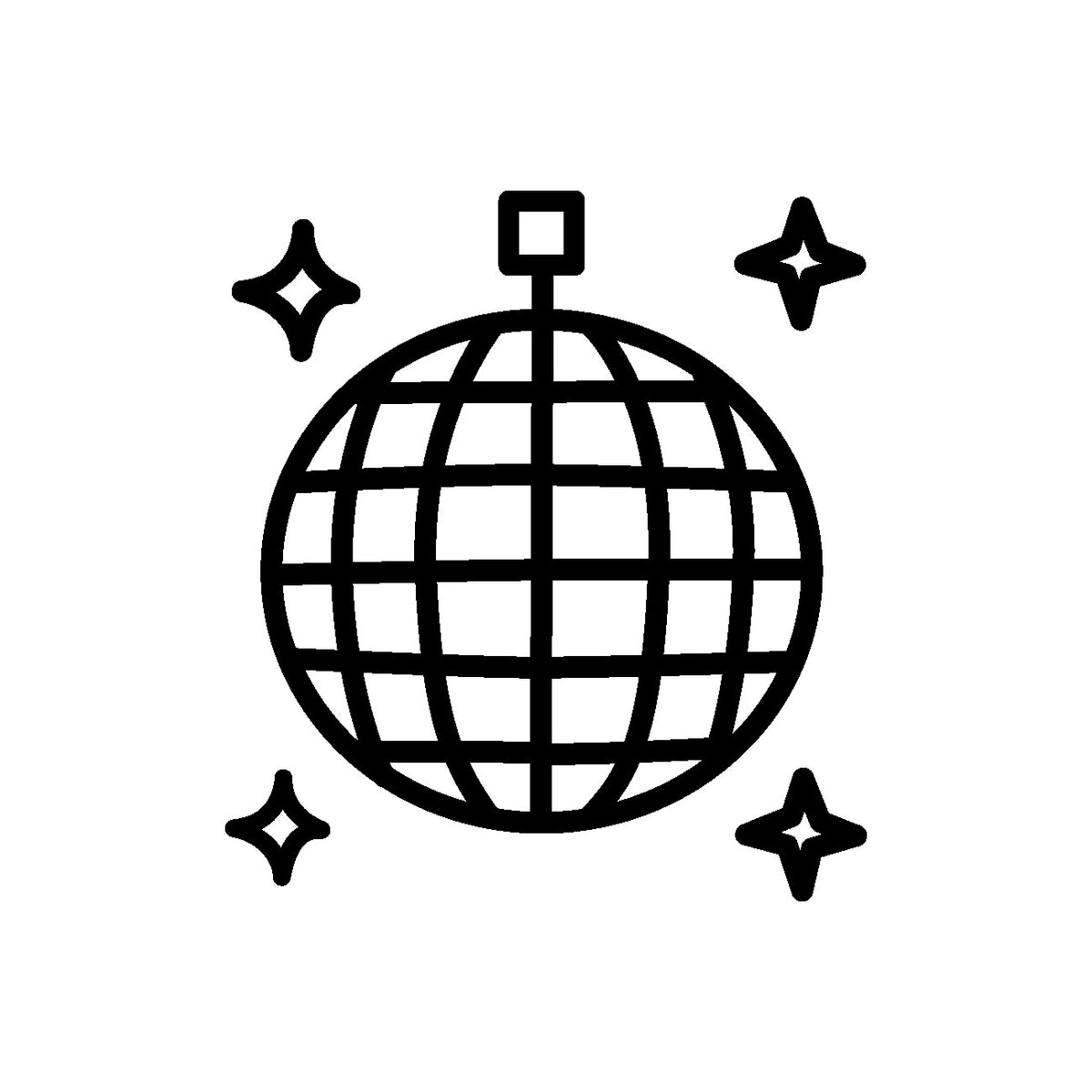Disco Ball SVG EPS PNG | Retro Sunburst Clipart PNG EPS SVG | Instant Download