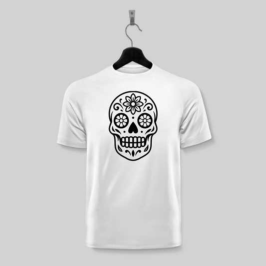 Sugar Skull Graphic T-shirt Floral Skull design Tee