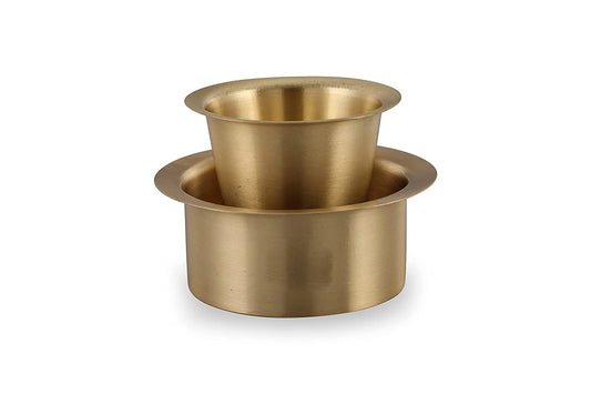 Brass Coffee Dabara Set 4 inches