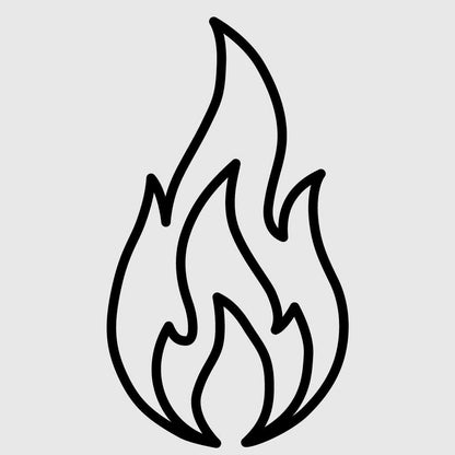 Flame SVG PNG | Fire Outline Icon | Minimalist Flame Vector for Cricut & Silhouette