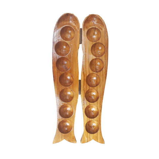 South Indian Traditional Pallanguzhi Wooden Game