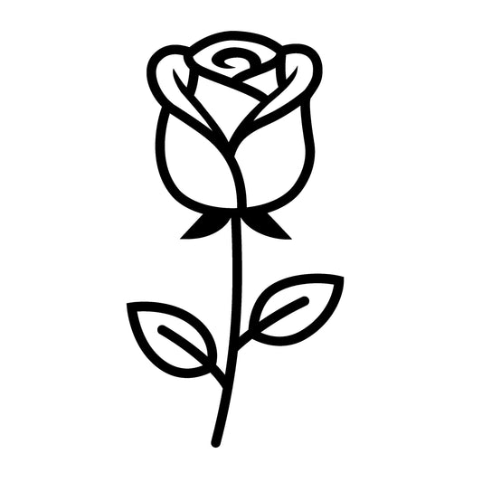 Rose Flower Line Art SVG | Minimal Rose outline Vector