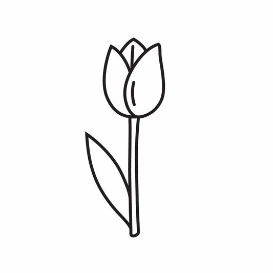 Tulip Silhouette SVG PNG Digital Download