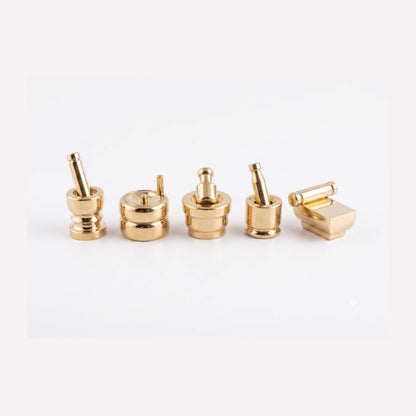 Coolboss Handcrafted Brass Miniature Grinding Tools Set - 5 Piece Traditional Indian Kitchen Collectibles (Bhatukali / Golumani)