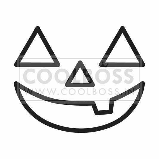 Minimalist Jack-o'-Lantern Face Vector – Instant Download (SVG, PNG, EPS)