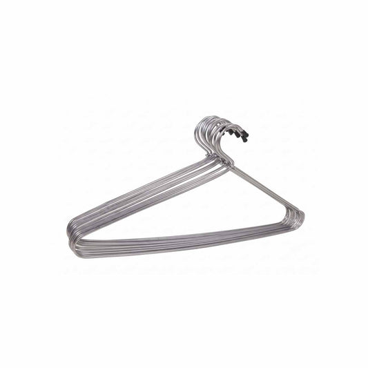 Chrome Plated Mild Steel Cloth Hangers – Pack of 12 (Silver)