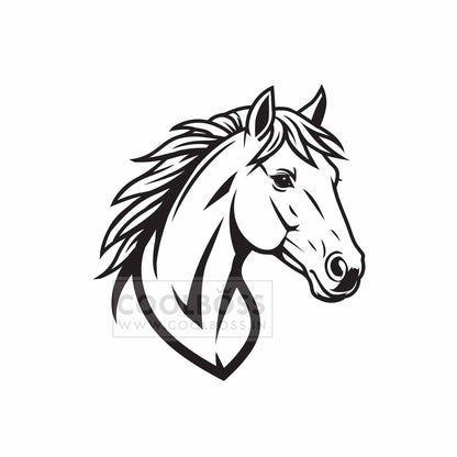 Horse Head Vector Logo SVG PNG EPS Instant Download