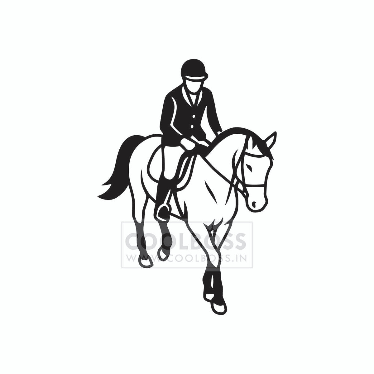 Equestrian Rider Line Art Vector SVG EPS PNG Download