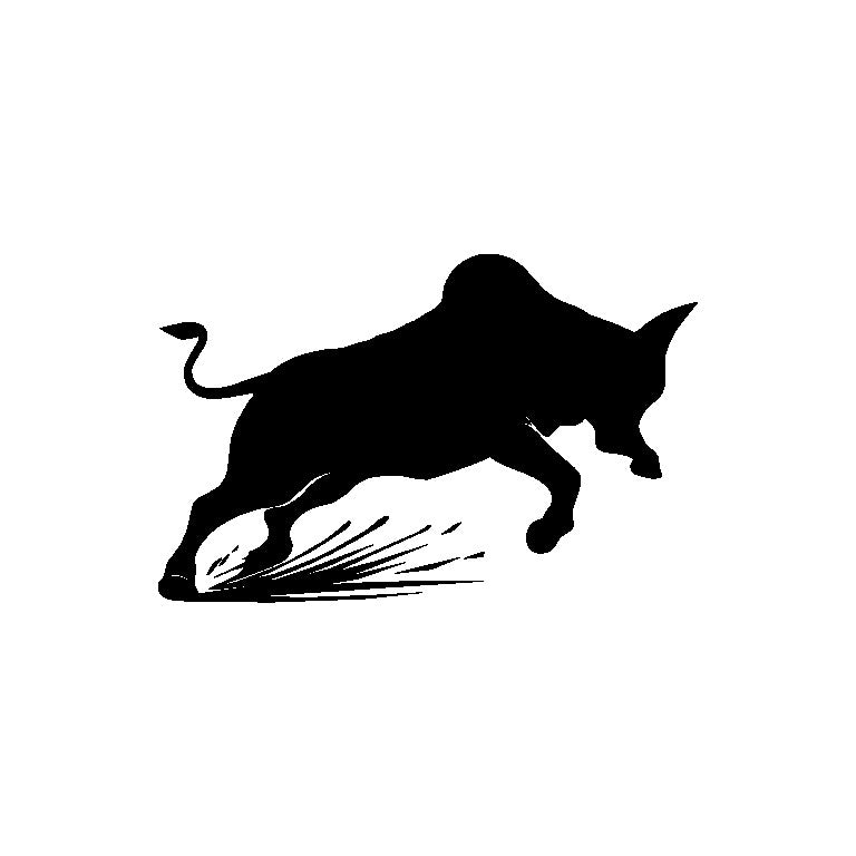 Tamil Nādu Jallikattu Bull Black PNG SVG Digital Download