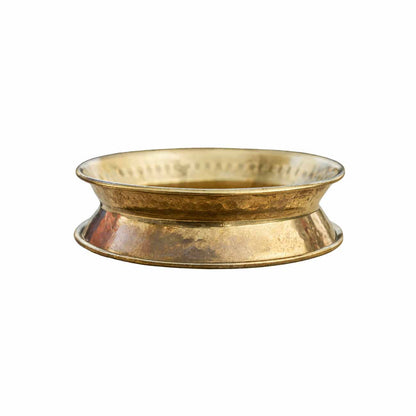 Brass Pirimanai Round Shape Vessel Stand For Kitchen - 7 inches