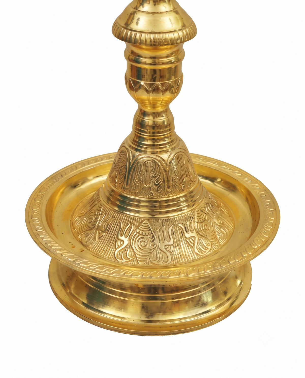 7ft Brass Peacock Standing Diya Mayil Vilakku
