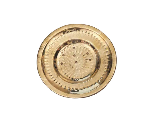 Brass vadi thattu  - filter plate - starch remover plate for pots 13cm