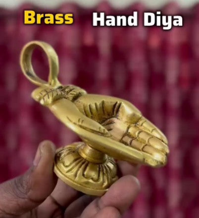 Hand Diya Brass